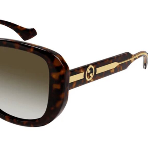 Gucci | Women's Sunglasses GG1557SK-002 | Tortoise Shell | Luxury - Picture 2 of 8